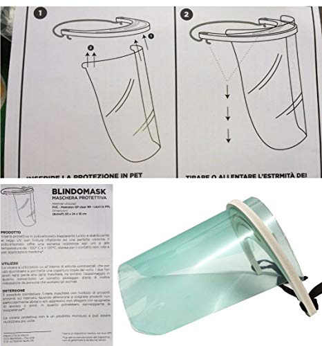 Visiera Protettiva PARASCHIZZI Facciale Trasparente SCHERMO PVC Trasparente Lucido