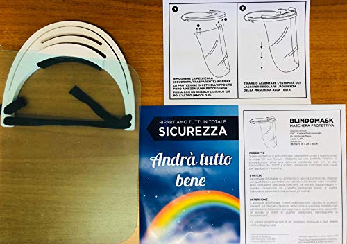 Visiera Protettiva PARASCHIZZI Facciale Trasparente SCHERMO PVC Trasparente Lucido