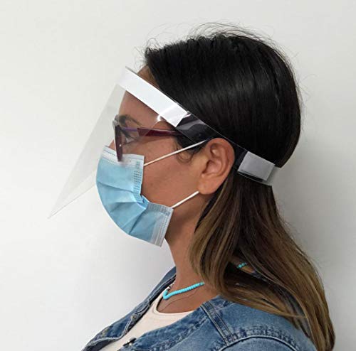 Visiera Protettiva LIGHT Schermo Facciale Trasparente ANTIAPPANNAMENTO Policarbonato