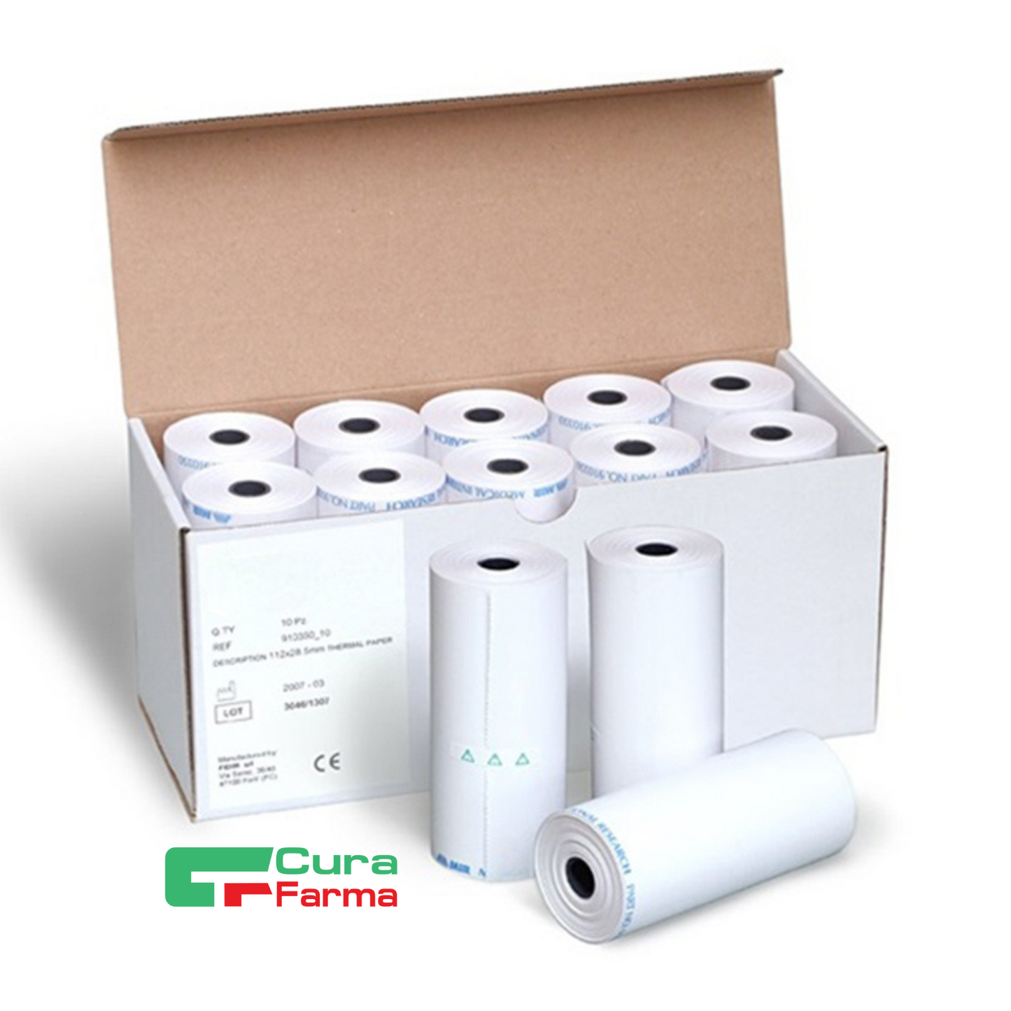 Carta TERMICA per Spirometro MIR SPIROLAB 112x25mm Confezione 10 ROTOLI