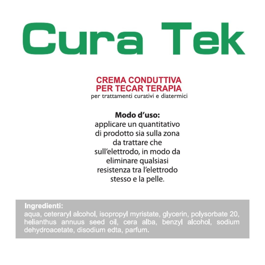 Crema per Tecaterapia CuraTek Tecar Conduttiva Fluida Idratante 5 Litri Diatermia Radiofrequenza (5L) Formato Convenienza