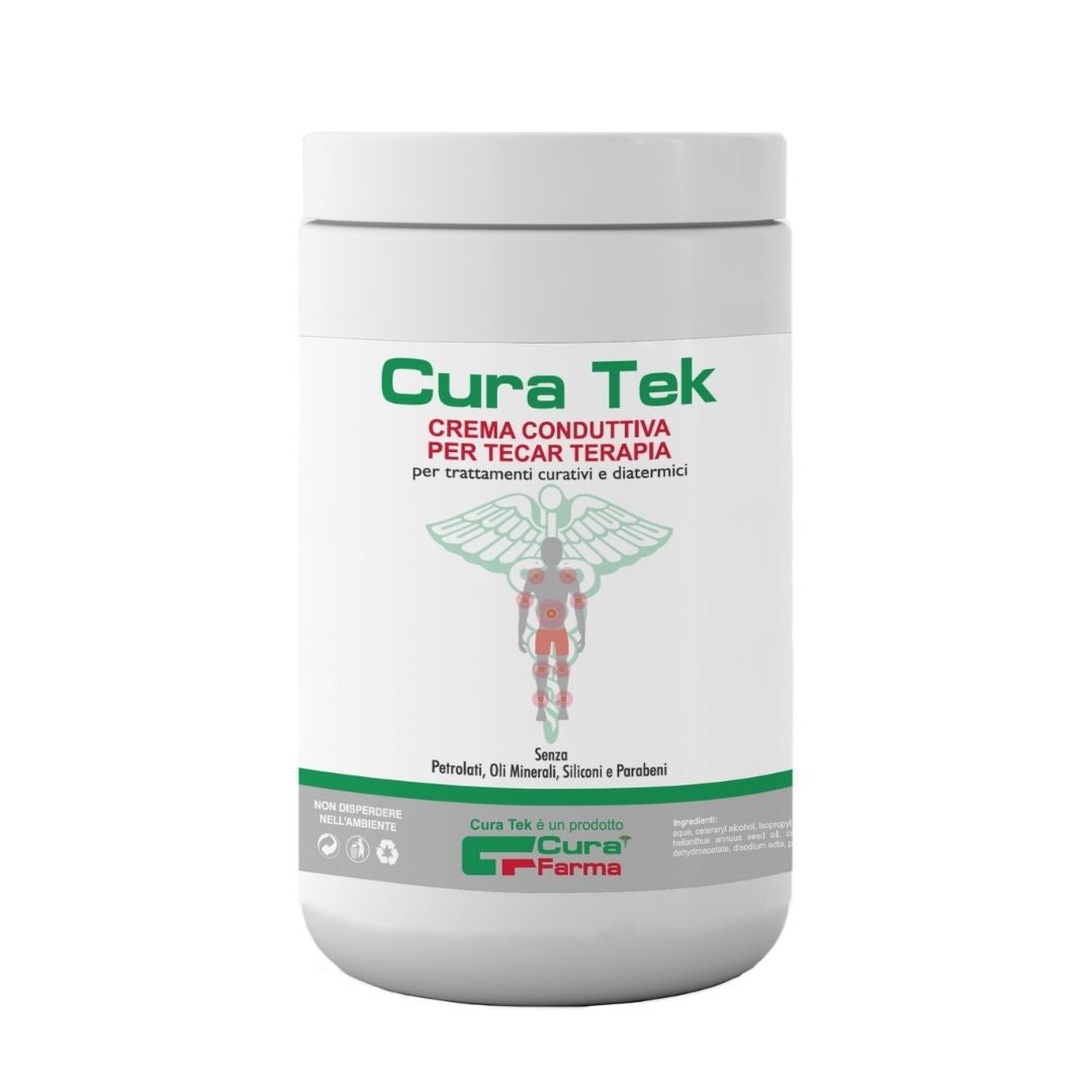 CuraTek 1 Litro Gel Crema Conduttiva Tecar per Diatermia Tecarterapia