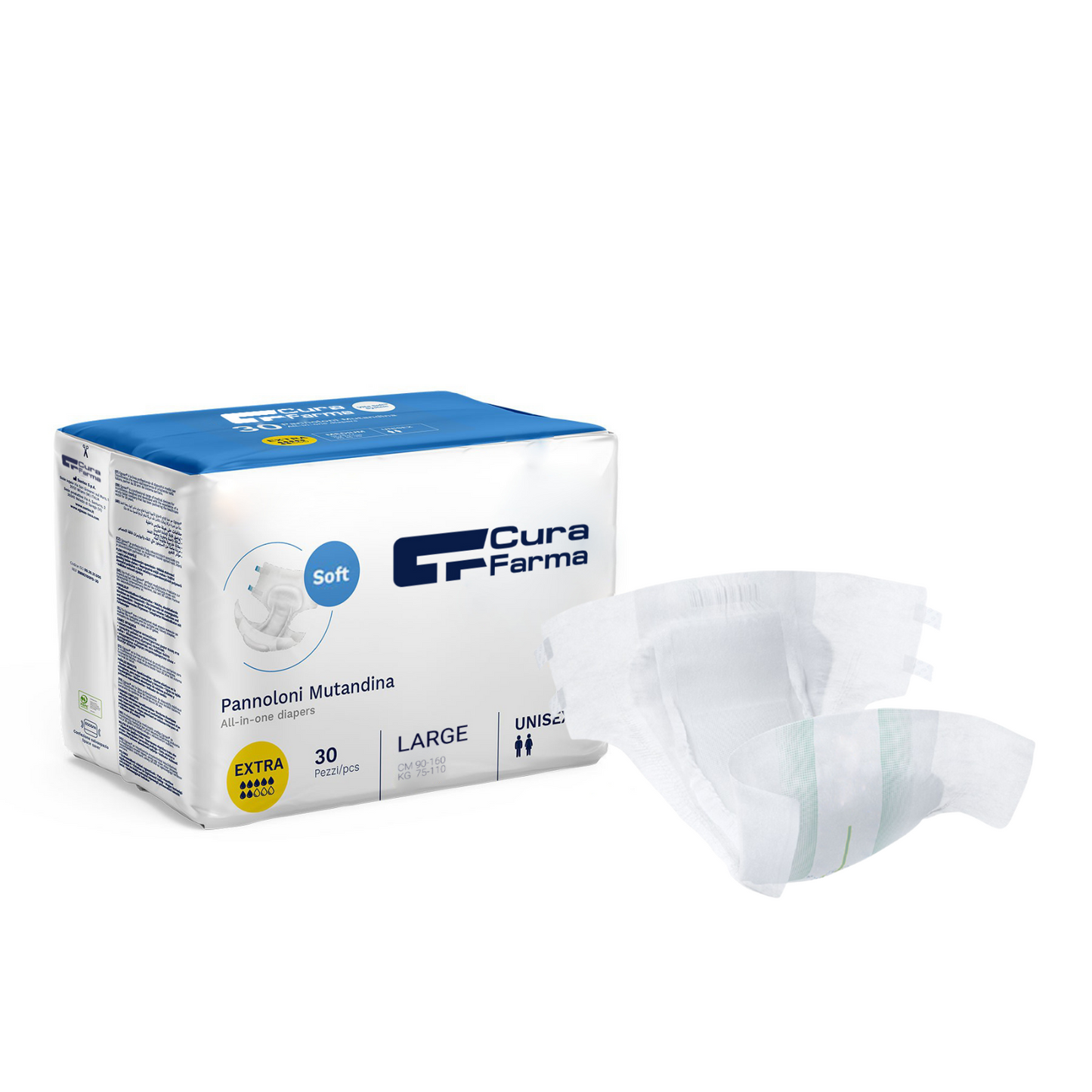 Pannolone ADULTO Mutandina 60 Pannolini Taglia Large UNISEX