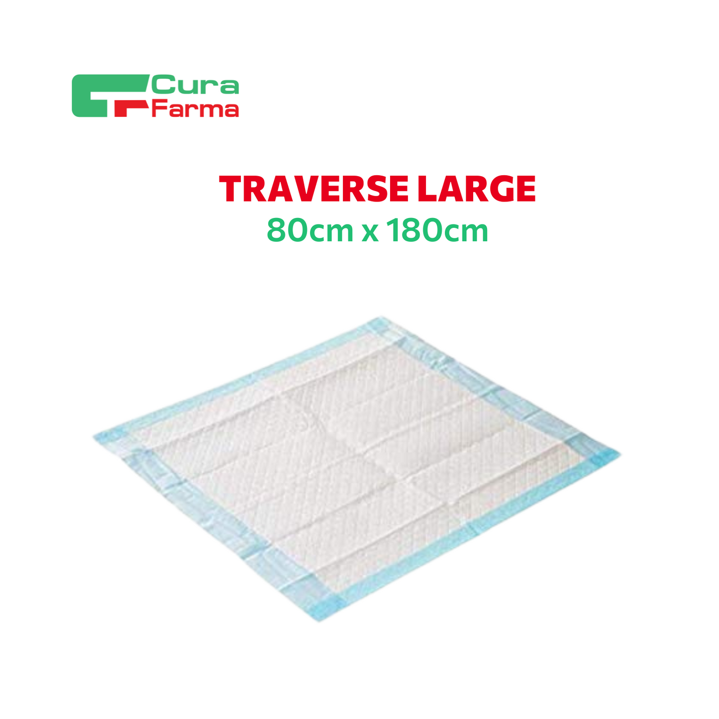 Traversa LARGE 80x180cm INCONTINENZA 120 Traverse Letto ASSORBENTI Rimboccabili