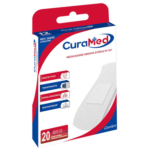 Curastrip Comfort Cerotti Tessuto TNT 5 Pack da 20 Cerotti (100 Cerotti), 2 Misure