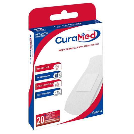 Curastrip Comfort Cerotti Tessuto TNT 5 Pack da 20 Cerotti (100 Cerotti), 4 Misure