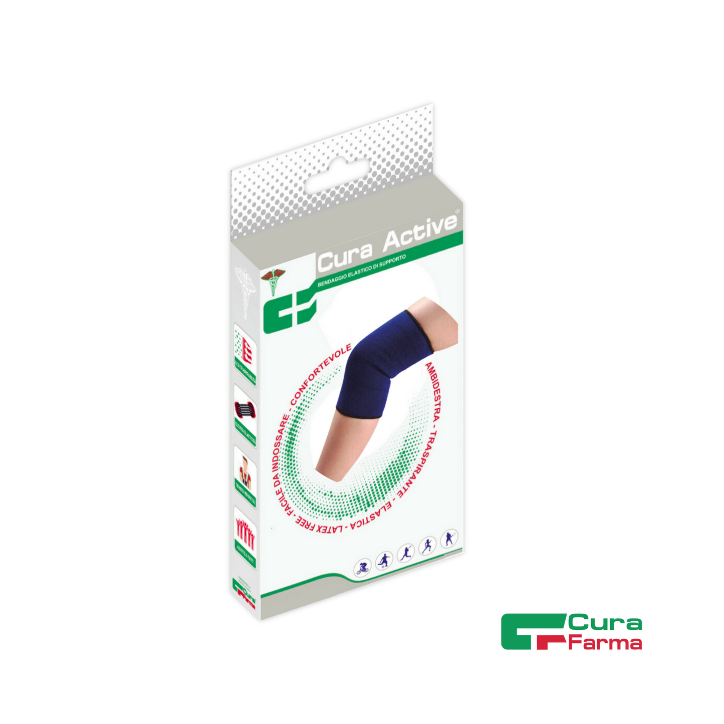 Ginocchiera ORTOPEDICA Fascia Elastica TUTORE Ginocchio Gamba Sport CURA ACTIVE