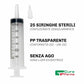 Siringa STERILE 60 ML Monouso 25 Siringhe Senza Ago SCHIZZETTONE Incontinenza