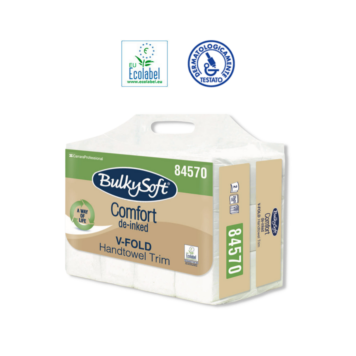 Carta piega a V doppio velo Comfort Ideale per Hotel, B&B, Ristoranti 170 strappi