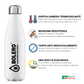 BOLERO Drinks Borraccia TERMICA Bianca Logo BLACK 500ML Doppia Camera INOX