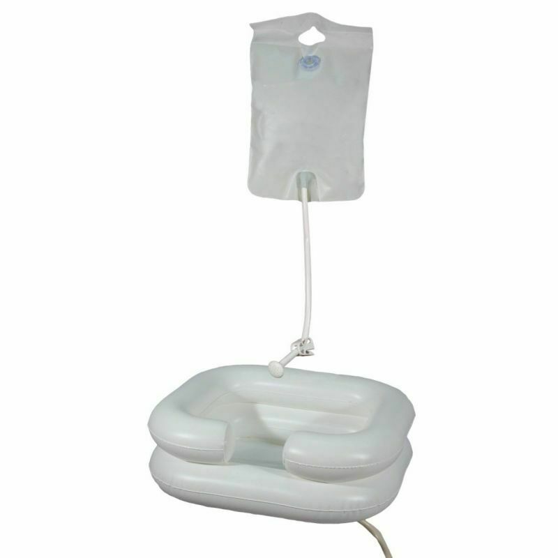 Kit Lavatesta Lavaggio Capelli Vaschetta Gonfiabile e Sacca Acqua Per Anziani