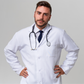 Camice MEDICO UOMO  Cotone Made in Italy Camice INFERMIERE LAVORO LABORATORIO