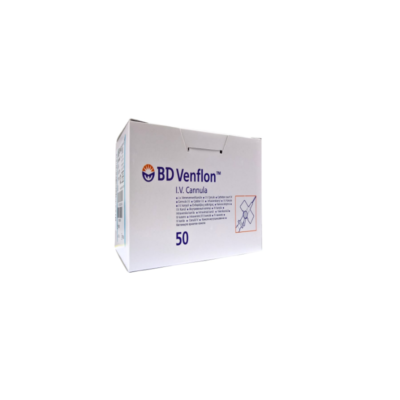 Ago Cannula BD VENFLON 50 AGHI Catetere Alette LUER LOCK 2 VIE 14/16/18/20/22G