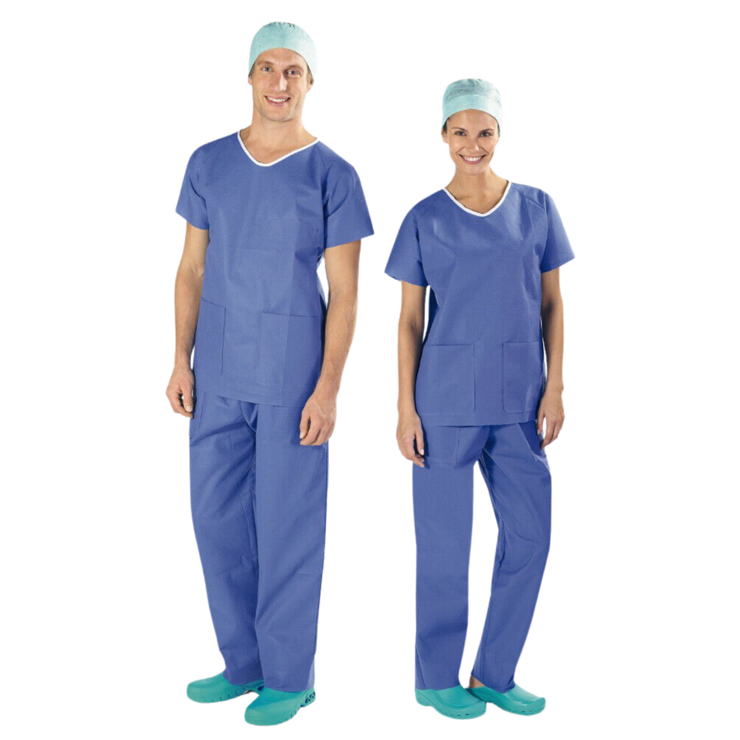 Divisa BLU Ospedaliera 10 CAMICI 30g Casacca Pantalone TNT Monouso Diverse Taglie