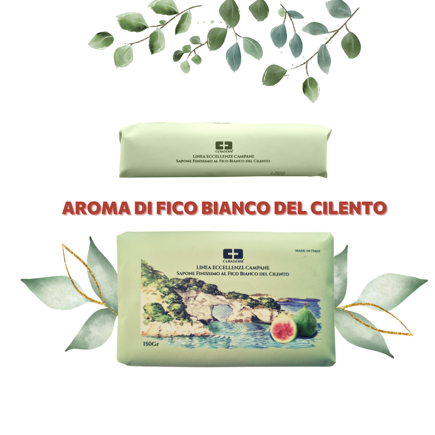 Sapone FICO BIANCO Naturale 3 SAPONETTE OLIO 100% Vegetale 3x150g Made in Italy