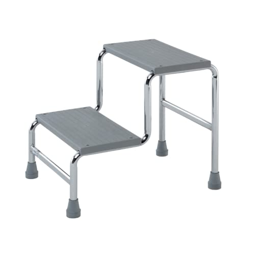Predellino Scaletta scendiletto in acciaio cromato ad 2 gradini - Originale Cura Farma