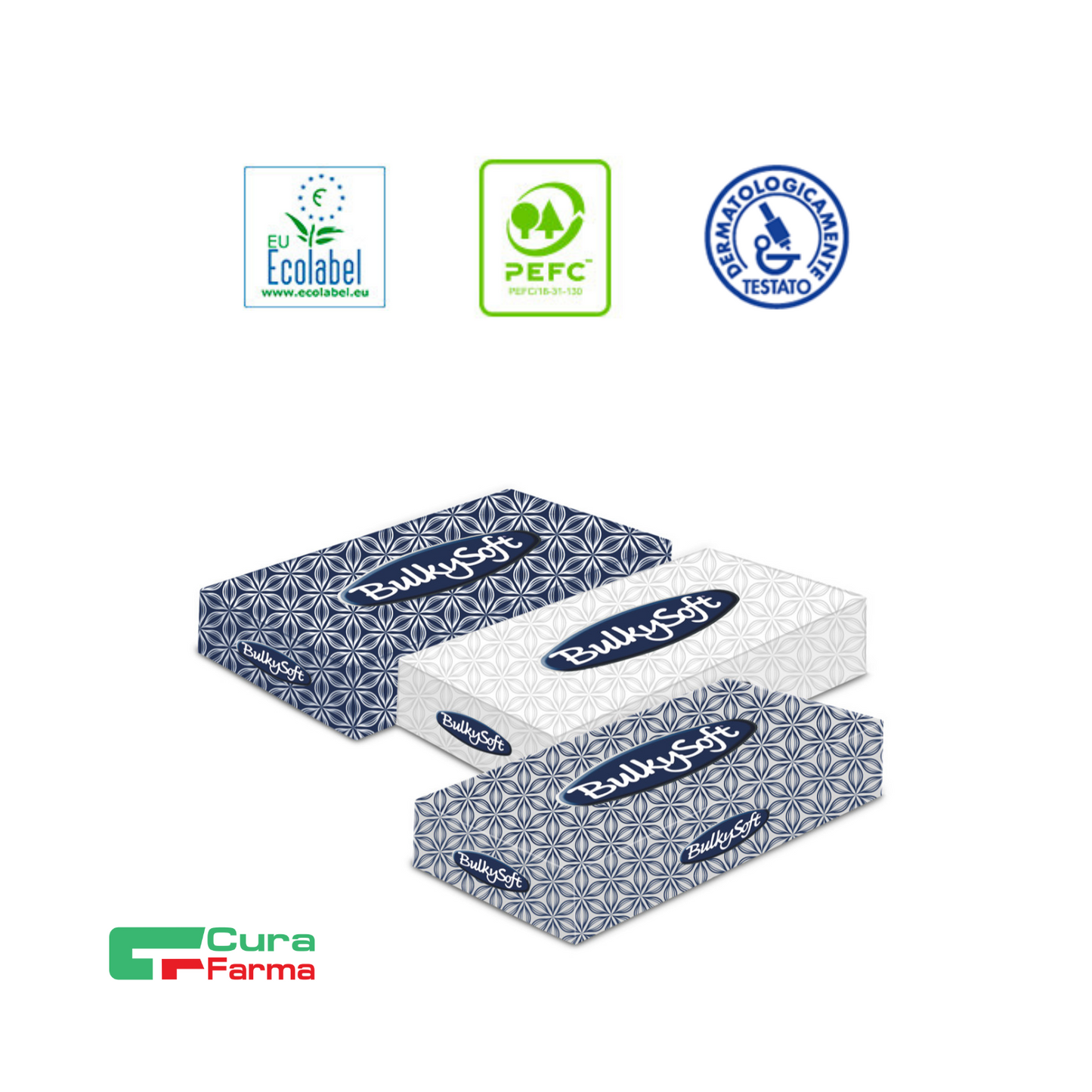 Fazzoletti 100 Veline Cosmetiche 10 Confezioni Estrazione Facilitata Carta Doppio Velo Cellulosa Bianca