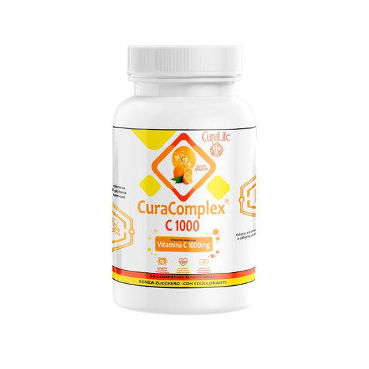 Vitamina C CuraComplex C 1000mg ad Alto Dosaggio. 30 Compresse Masticabili di Vitamina C Pura Compresse. Vitamina C Concentrata Acido L-Ascorbico, Integratore Difese Immunitarie.