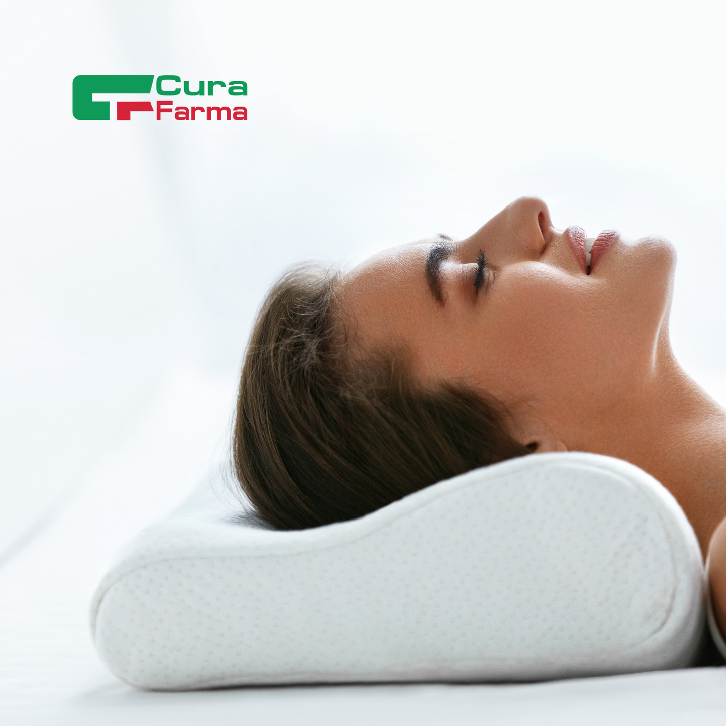Cuscino MEMORY FOAM Ortopedico per CERVICALE Traspirante LAVABILE 100% Comfort