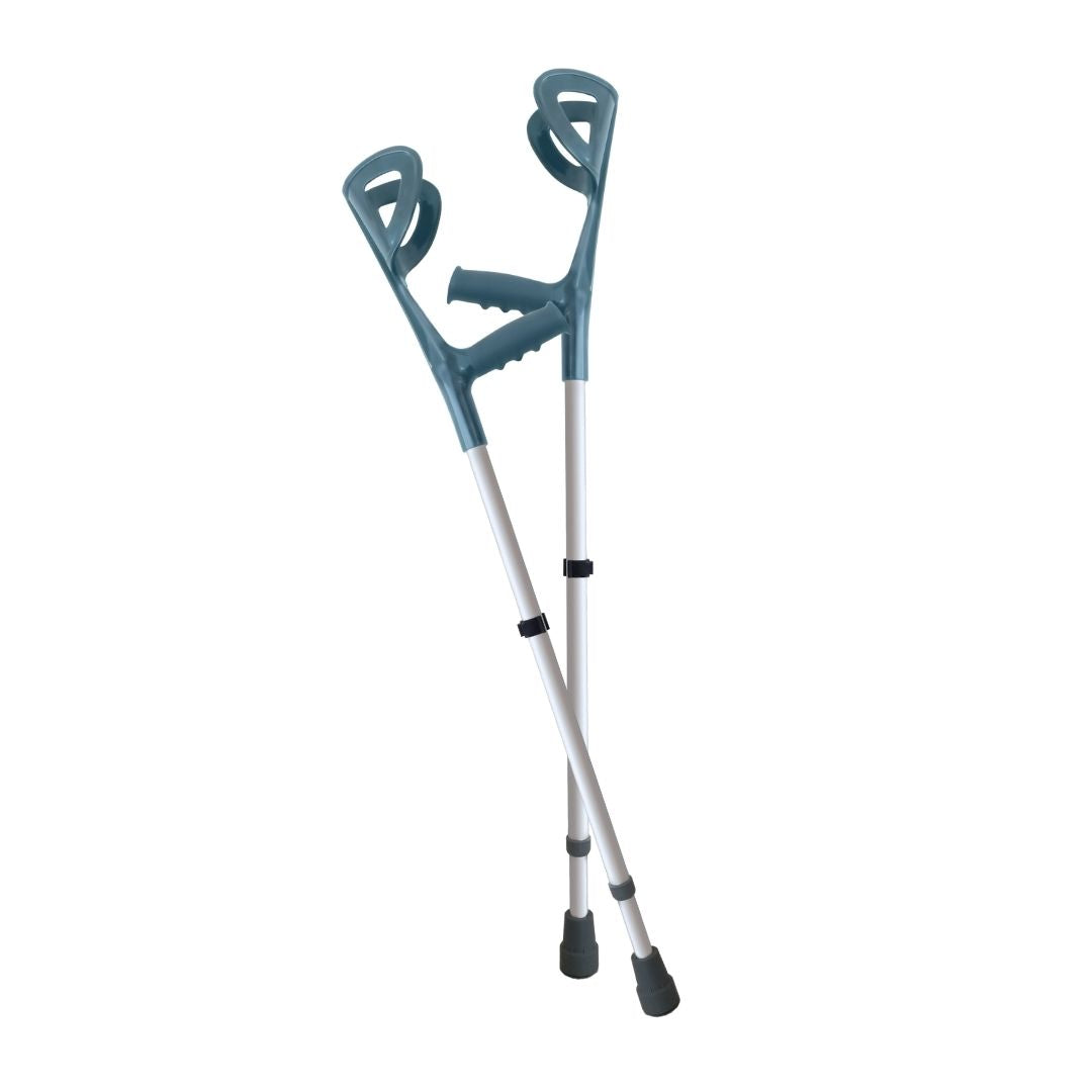 Cura Active 2 Stampelle Avambraccio Canadesi Regolabili, Allumino Leggero e Robusto