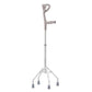 CuraWalk Quadripode Appoggio Brachiale Ausilio Passeggio per Anziani. Piedi Antiscivolo Presa Ergonomica. Solido e Leggero.