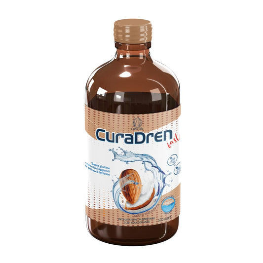 CuraDren Fast 500ml Trattamento Drenante Depurativo Completo. Sciroppo Antitossine Snellente. Gusto Mandorla