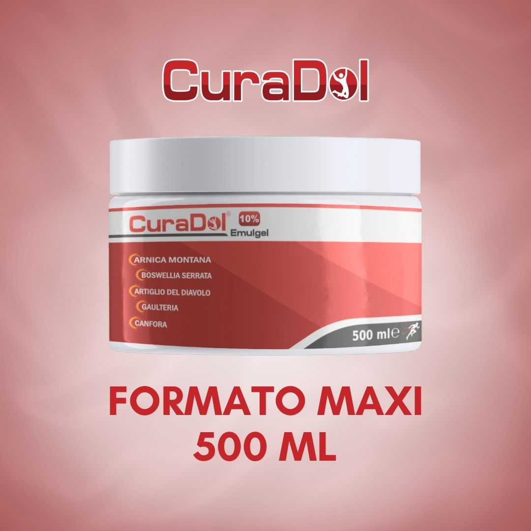 CuraDol Emulgel 10% Freddo Pomata Arnica Forte, Artiglio del Diavolo 500ml