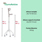CuraWalk Quadripode Appoggio Brachiale Ausilio Passeggio per Anziani. Piedi Antiscivolo Presa Ergonomica. Solido e Leggero.