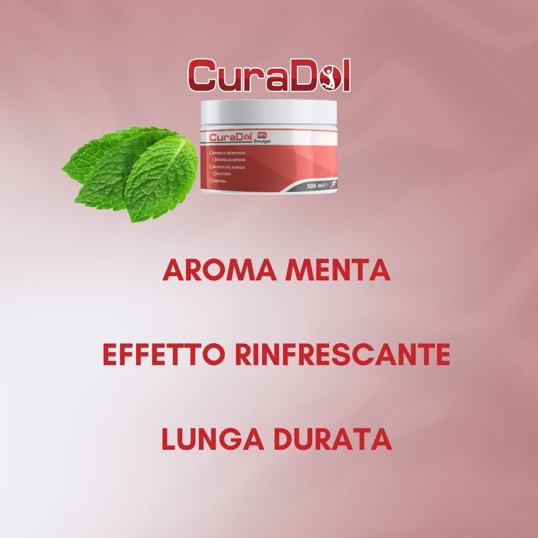 CuraDol Emulgel 10% Freddo Pomata Arnica Forte, Artiglio del Diavolo 500ml