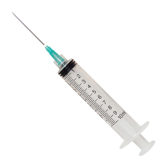 Siringa STERILE 10 ML Monouso 100 Siringhe INDOLORE attacco LUER con AGO