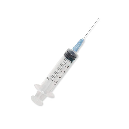 Siringa STERILE 5 ML Monouso 100 Siringhe INDOLORE attacco LUER con AGO