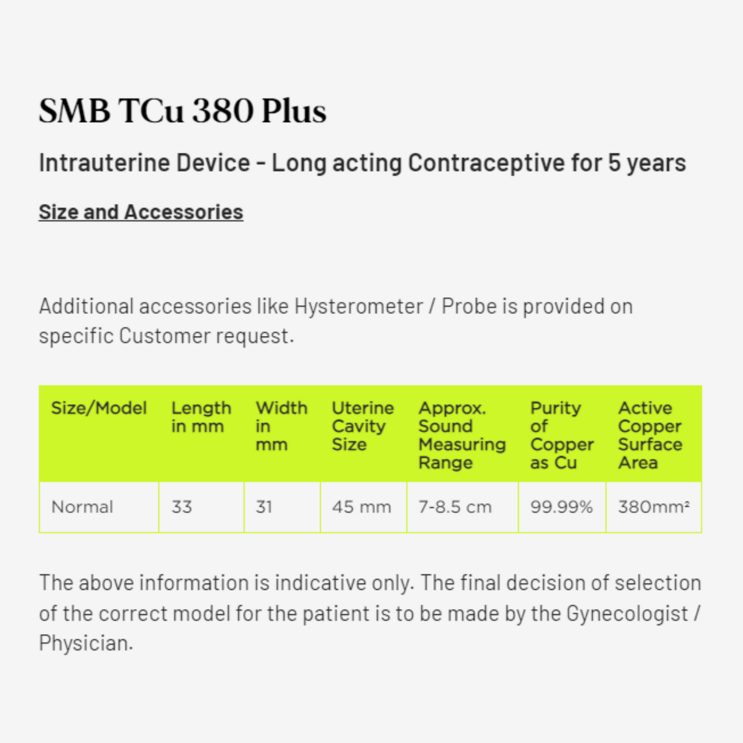 Spirale Anticoncezionale Intrauterina Sterile IUD a T CUT 380